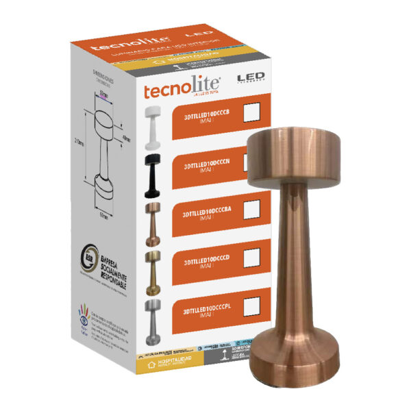 Lámpara de Mesa LED 3 W Portátil, Recargable, Luz Blanca Ajustable y Atenuable Táctil - Imagen 3