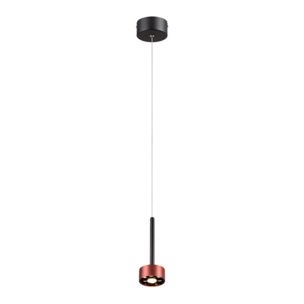 |LAMP-COLG. ZAVI I 9W, 100-277V, 490LM, 3000K NGRO/ROSE GOLD