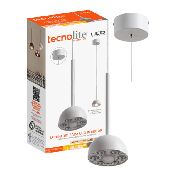 |LÁMPARA LED SUSPENDIDA ZAVI II 9W, 100-277V, 500LM, 3000K BCO - Imagen 2