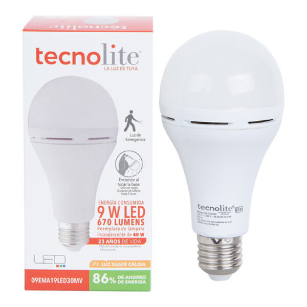 7501668561122LAMPARA LED 9W 100-240V 3000K E27 - Imagen 3