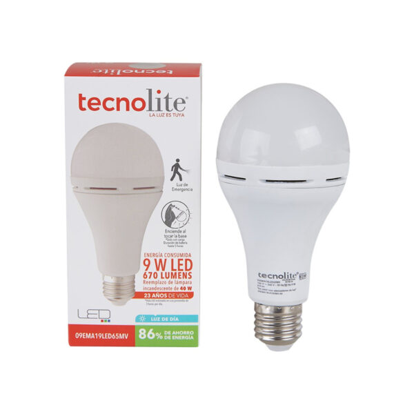 7501668560996LAMPARA LED A19 9W100-240V 6500KE27