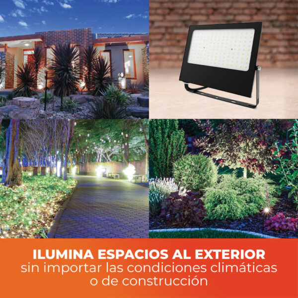 EXT LED 100W 100-240V 9000LM 6500K NGR - Imagen 4