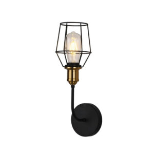 LUMINARIA DE PARED NEGRO/COBRE 1X60 W LUME
