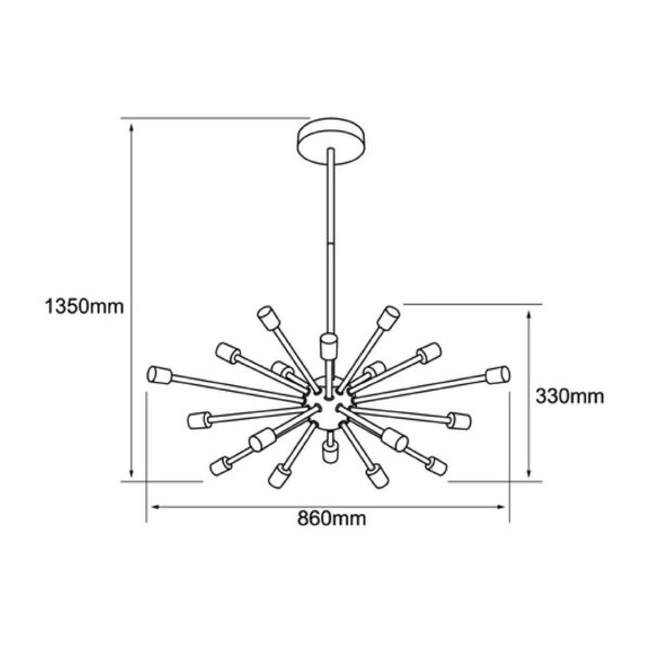 LAMPARASUSPENDIDA 153W 100 V-240 V NEGRA - Imagen 4