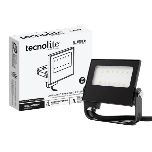 EXT LED 10W 100-240V 900LM 3000K NGR - Imagen 3