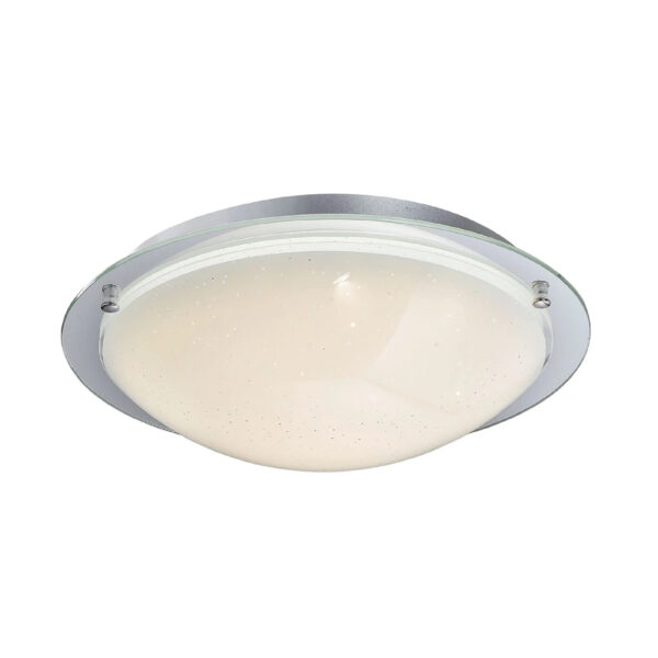 |LUMINARIA LED PLAFON CRISTAL OPALINO/ACABADO ESPEJO 12W DUO