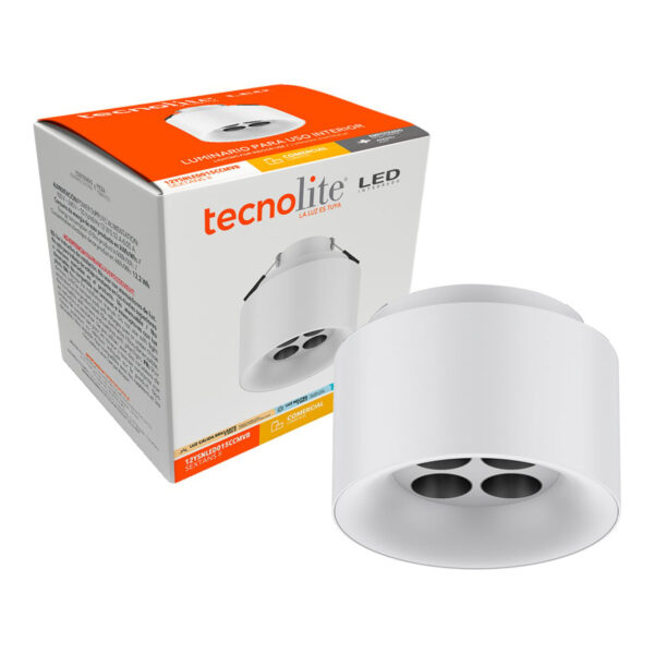 |LUMINARIA LED P/EMPOTRAR TECHO SEXTANS II  12W, 100-240V, 600LM BCO - Imagen 4