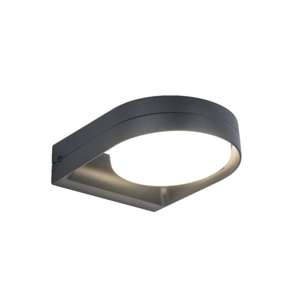 |LAMP-MURO. EXTERIOR GIDI 14W, 127V, 1100LM, IP54 GRIS OSC.