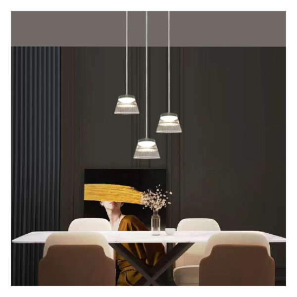 |LAMP-COLG. MAZALA III  15.5W, 100-240V, 1500LM, 3000K CROMADO - Imagen 4