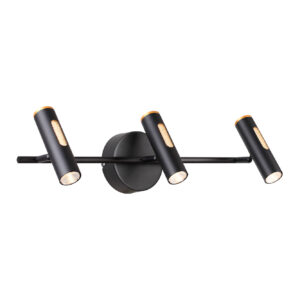 |LAMPARA LED DE MURO ZUBENE IV 15W, 100-277V, 870LM, 3000K NGRO