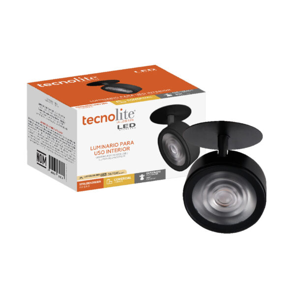 |LUMINARIA LED P/EMPOTRAR TECHO TUIREN II 15W, 100-240V, 1400LM, 3000K NGRO - Imagen 2