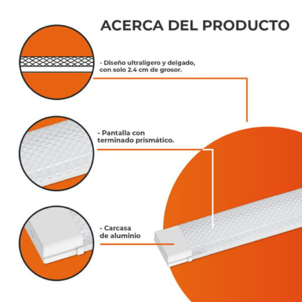 LINEAL INT LED 18W 100-240V 1620LM 4000K B - Imagen 4