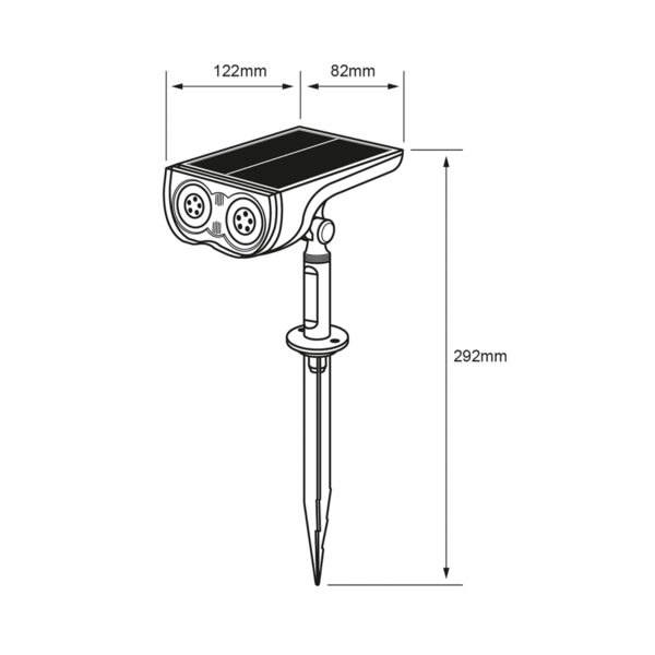 LUM LED JARDIN 1.5W 150LM 3000K NEGRO - Imagen 4