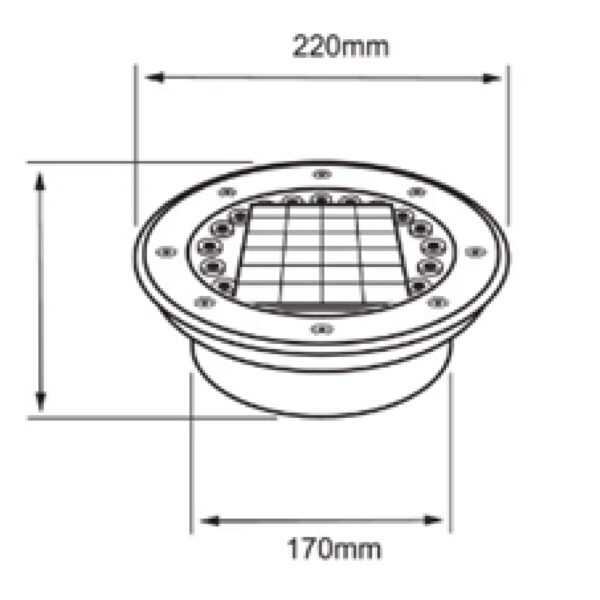 |LUMINARIA LED EXTERIOR P/EMPOTRAR PISO HAMAL 0.8W, 3.7VCD, 42-144LM, 3000K NGRO/SATÍN - Imagen 2