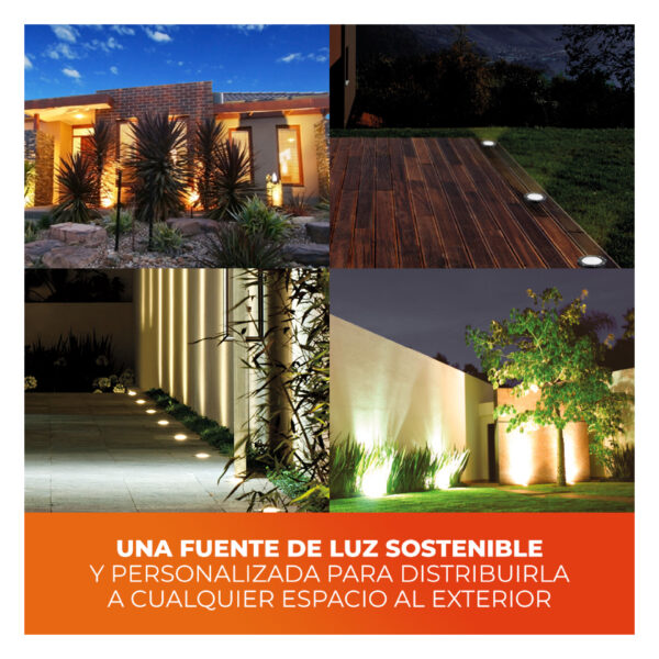 |LUMINARIA LED EXTERIOR P/EMPOTRAR PISO HAMAL 0.8W, 3.7VCD, 42-144LM, 3000K NGRO/SATÍN - Imagen 4
