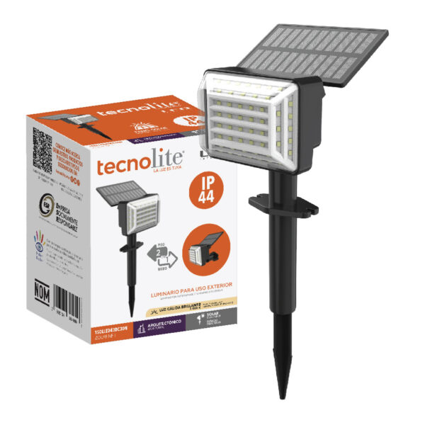 ESTACA LED SOLAR ZOLBENE I 1.3W, 3.7VCD, 145LM, 3000K NGRO - Imagen 3