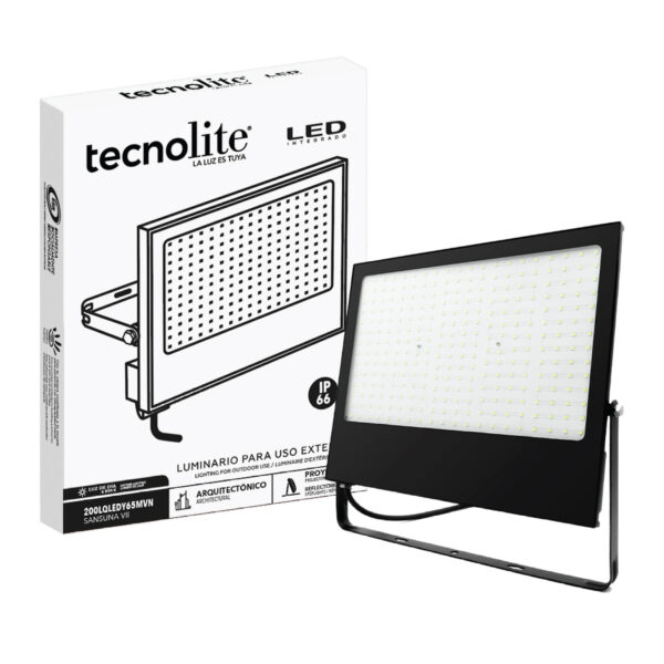 EXT LED 200W 100-240V 18000LM 6500K NGR - Imagen 3