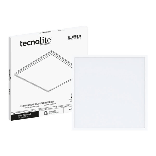 PANEL EMPOTRADO INTERIOR COLUMBUS II, 20W, 100-277V, 3300LM - Imagen 3