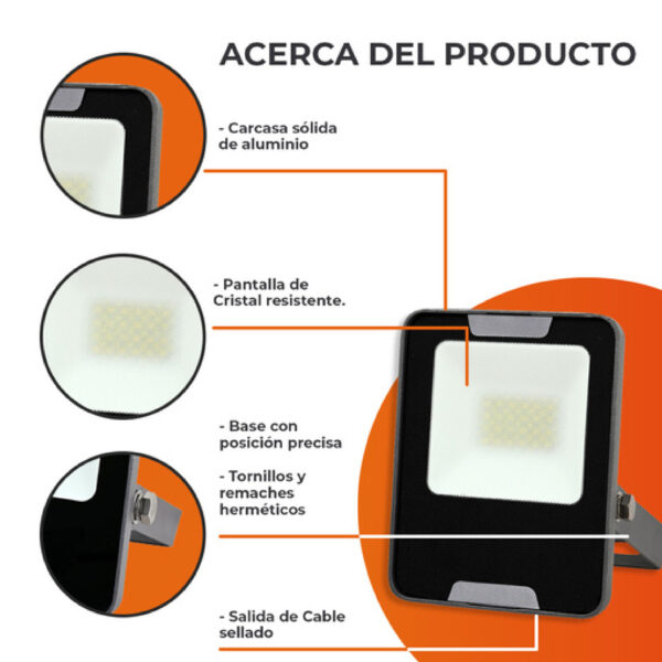 EXT. REFLECTOR LED20W100-277V3000K1700LM - Imagen 4