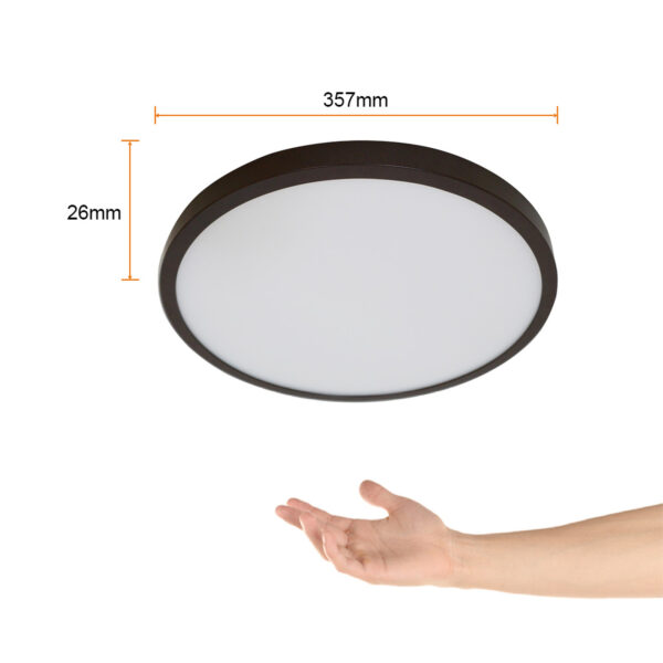 |PLAFON-INTERIOR LED MARFIK 21W, 127V CAFÉ 2/2 - Imagen 4