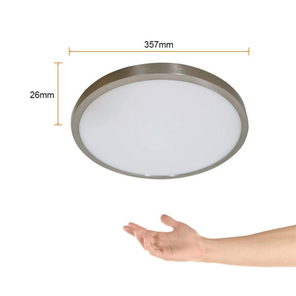 PLAFON-INTERIOR LED MARFIK 21W, 127V NIQUEL-SATINADO 1/2 - Imagen 4