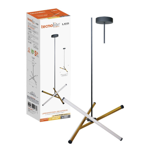 LAMP-COLG. CARTER 22.5W, 100-240V, 1700LM, 3000K NGRO 1/2 - Imagen 3