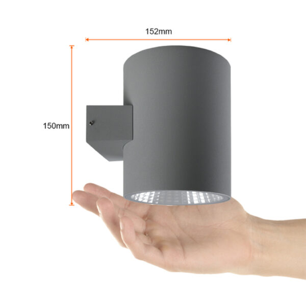 |Luminaria de pared LED 24W 100-127v 3000K Gris - Imagen 4