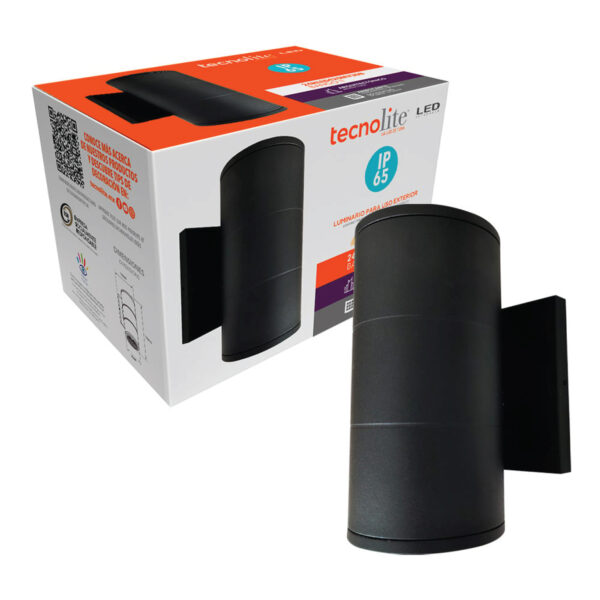 LAMP-MURO. EXTERIOR, BANGO II 24W, 100-240V, 1600LM, IP65 NGRO - Imagen 3