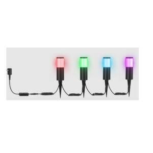 |LUMINARIA LED EXTERIOR WIFI+BLUETOOTH 24W, 100-240V, 700LM, RGB+CCT (2700K-6500K) NGRO