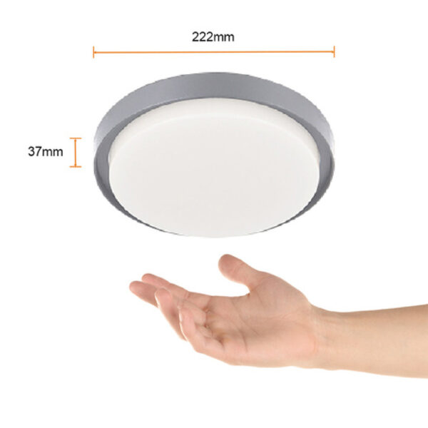 PLAFON LED IP 54 24W 127V 3000K GRIS - Imagen 4