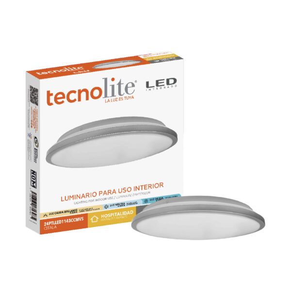 |LÁMPARA LED PLAFÓN COCIBOLA I 24W, 100-240V, 1200LM  SATINADA - Imagen 3