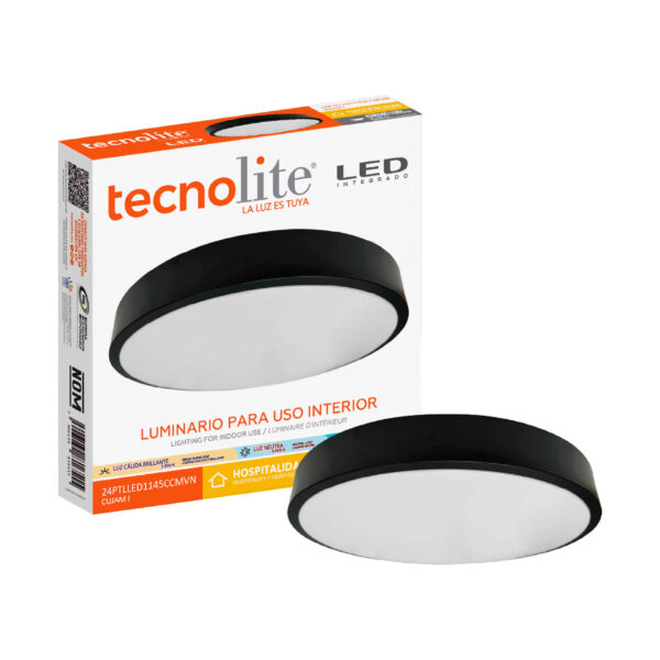 |LÁMPARA LED PLAFÓN CUJAM I 24W, 100-240V, 1000LM  NGRO - Imagen 2