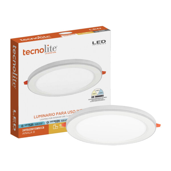 INT LED 18W/6W 100-240V 1440LM 30/40/60K NGR - Imagen 3