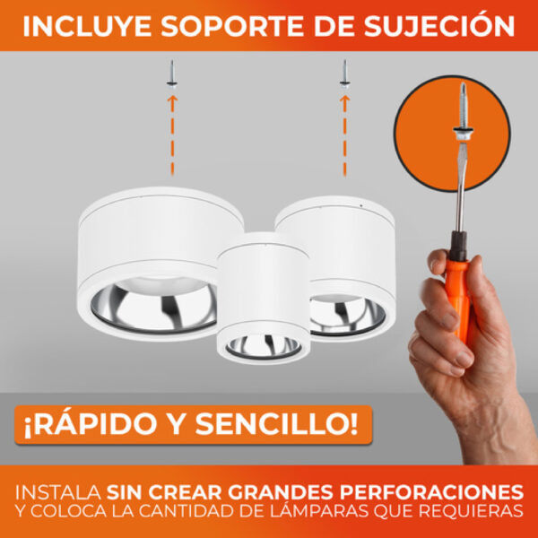 LUMINARIO INTERIOR O EXTERIOR/PLAFÓN LED IP65 25W - Imagen 4