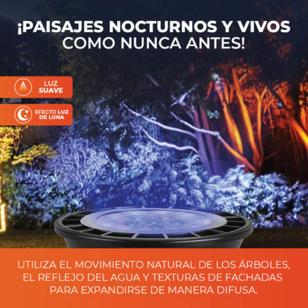 REFLECTOR EXTERIOR SUHAIL 28W, 100-240V, 1100LM, LUZ DE LUNA AZUL GRIS - Imagen 4