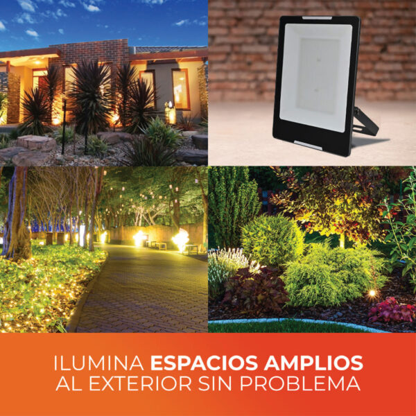 REFLECTOR EXTERIOR ZIBAL VIII 300W, 100-277V, 27000LM, 3000K NGRO - Imagen 4