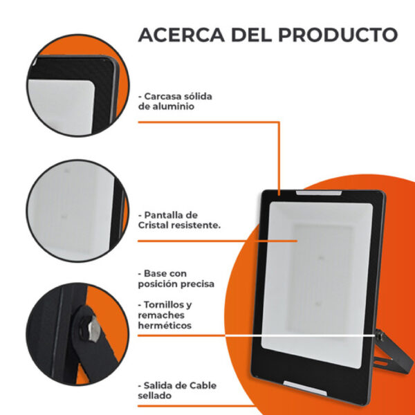 REFLECTOR LED 300W 100-277V 6500K 27000 LM - Imagen 3