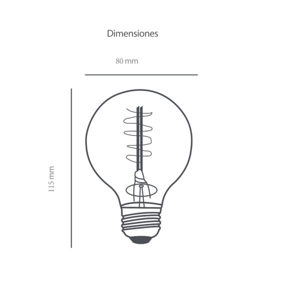 |BOMBILLA INCANDESCENTE GLOBO 35W 127V E27 - Imagen 2