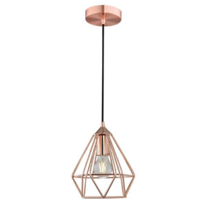 LUMINARIA COLGANTE METAL COLOR COBRE 1X60W TALITHA