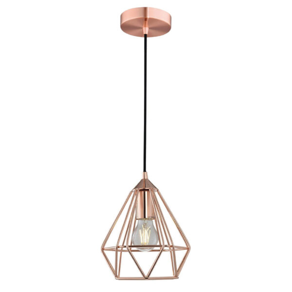 LUMINARIA COLGANTE METAL COLOR COBRE 1X60W TALITHA