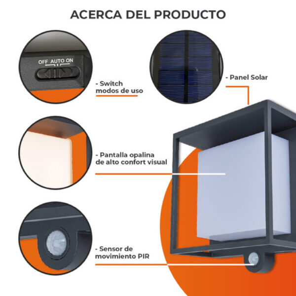 EXT LED SP 3W 300LM 3000K GRIS - Imagen 4