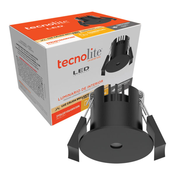 EMPOTRADO INTERIOR ACENTO, ALSCIA I, 3W, 100-240V, 120LM NGRO 2/2 - Imagen 3
