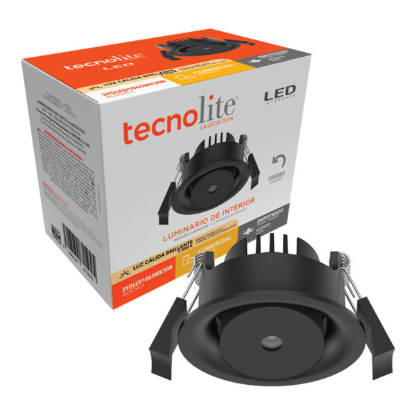 |EMPOTRADO INTERIOR ACENTO, ALSCIA II, 3W, 100-240V, 120LM NGRO 2/2 - Imagen 3