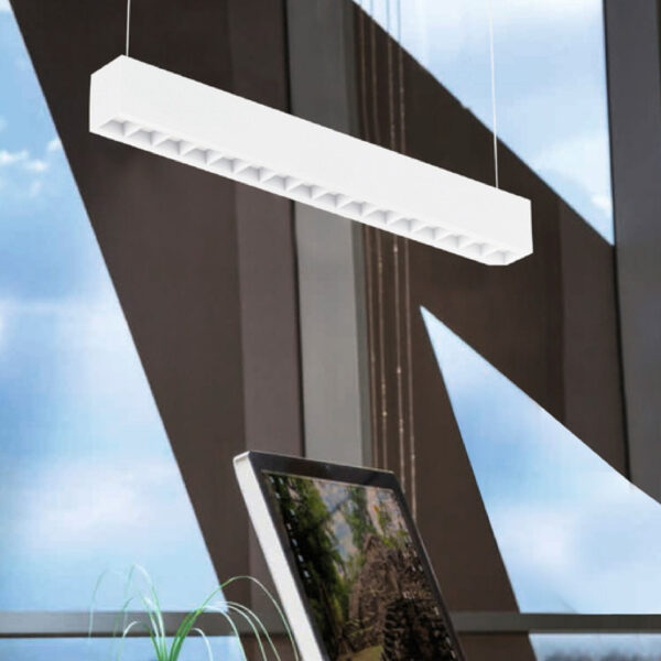 SUSPENDIDO, USO INTERIOR, ACAB. BLANCO, PANT. PC, LED 40W 4000K 127V - Imagen 3