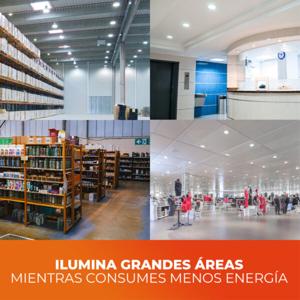 2PACK LAMPARA LED ALTA POTENCIA 40W 100-240V 6500K E27 3600L - Imagen 4