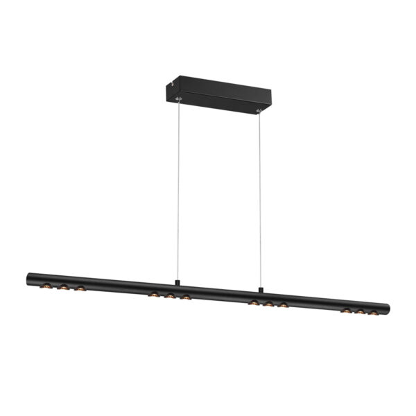|LÁMPARA LINEAL COLGANTE LED ZUBENE V 94cm, 43W, 100-277V, 1500LM, 3000K NGRO