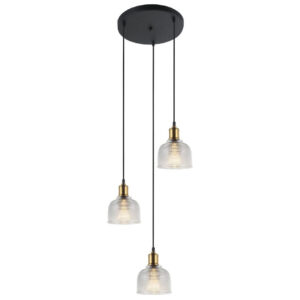 LUMINARIA COLGANTE CRISTAL/ANTIQUE 3X60W YUE
