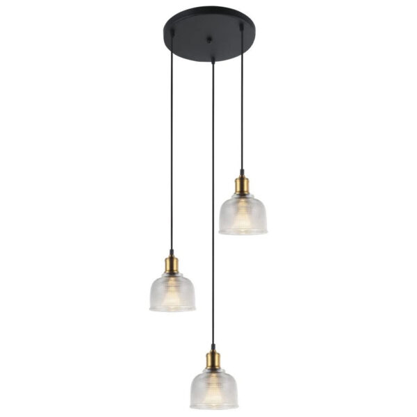 LUMINARIA COLGANTE CRISTAL/ANTIQUE 3X60W YUE