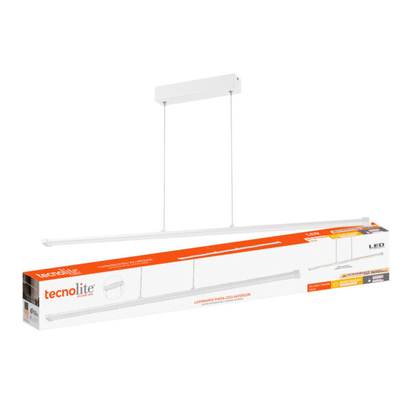|LAMP. COLG. LED LINEAL UNUR 1.21MT  48W, 100-277V,  2500LM, 3000K BCO - Imagen 3