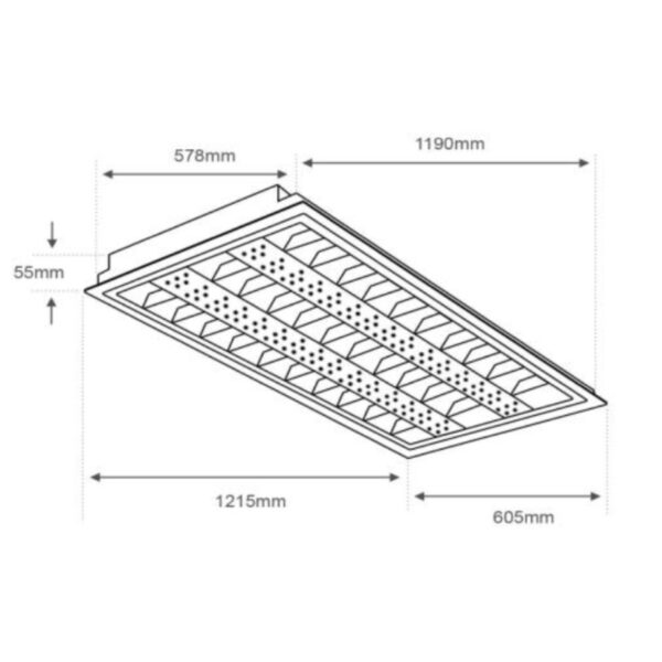 |LUMINARIA LED TIPO GABINETE EMPOTRADO OREMBURGO V 48W, 127V, 3800LM, 4000K BCO - Imagen 2